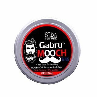 Mooch Moustache Wax for Men - Strong Hold  Long Lasting Styling Wax  Natural Look  Original Scent  75g Pack of 1