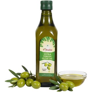 Mirakle Extra Virgin Olive Oil - Premium Cold Pressed for Healthy Cooking  Skincare