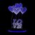 3d illusion lamp 4heart love