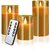 Flameless Candles, Battery Operated Flickering Candles Pillar Real Wax Moving Flame Electric Candle Sets