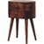 Mini Chestnut Rounded Bedside Table