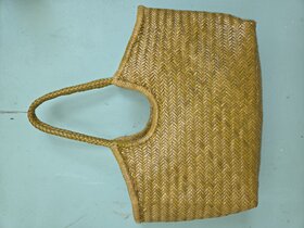 Leather Hand Woven Ladies Tote Bag - MONALISA