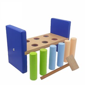 Pounding Bench Wooden Toy - Educational Hammering Toy for Toddlers and Preschoolers