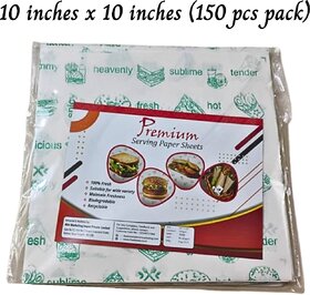 Butter paper sheet   Size 10 inches x 10 inches (150 pcs pack)