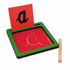 Tantrums Coloured Sand Paper Cursive Alphabet with Tray Learning Fun Education Puzzle Learning Aid for Kids