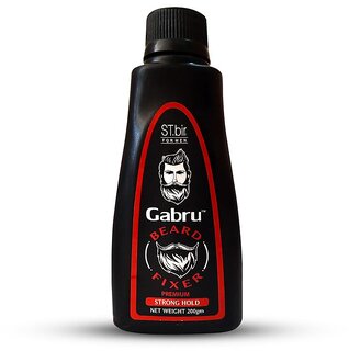 Beard Fixer for Men  Premium Strong Hold Beard Styling Gel  Non-Sticky, Long Lasting, Easy Wash Formula  200g