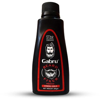 Beard Fixer for Men  Premium Strong Hold Beard Styling Gel  Non-Sticky, Long Lasting, Easy Wash Formula  200g