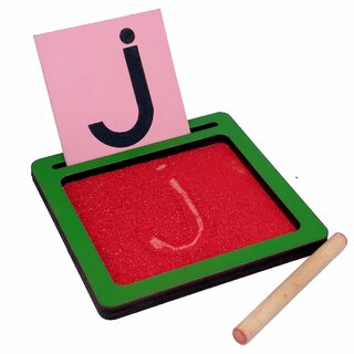 Tantrums Coloured Sand Paper Small Alphabet with Tray Learning Fun Education Puzzle Learning Aid for