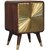 Avora Brass Embossed 2 Drawer Chestnut Nightstand
