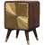 Avora Brass Embossed 2 Drawer Chestnut Nightstand