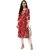 Elara Red Cotton Blend Kurta For Women