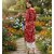 Elara Red Cotton Blend Kurta For Women