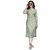 Elara Green Cotton Blend Kurti For Women