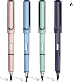 Infinite Inkless Magic with Eraser, Portable Reusable  Erasable Writing Pencil (2 Pcs, Multicolor)