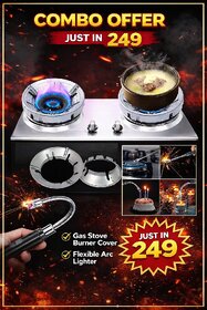 New Year's Combo USB Rechargeable Electric Arc Lighter  Gas Stove Burner Cover