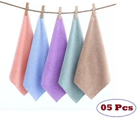 Colorful Handkerchief 05 Pcs Set - Soft, Absorbent and Stylish