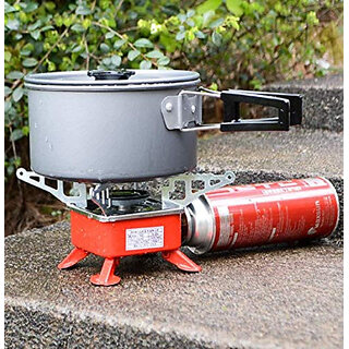 Portable Butane Gas Stove  Picnic Burner - Stainless Steel Outdoor Burner for Camping, Hiking  Travel