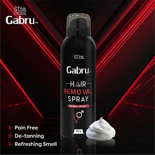 ST.bir Gabru Hair Removal Spray for Men  Women  Instant Painless Hair Removal, 200g  For All Skin Types