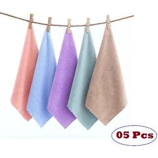 Colorful Handkerchief 05 Pcs Set - Soft, Absorbent and Stylish