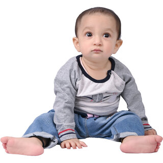 Kid Kupboard Cotton Baby Girls Sweatshirt, Multicolor, Full-Sleeves, 12-18 Months KIDS8111