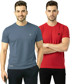 Mens Sports T-Shirt  Breathable Gym  Running Tee Pack of 2