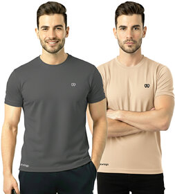 Mens Sports T-Shirt  Breathable Gym  Running Tee Pack of 2