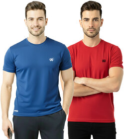 Mens Sports T-Shirt  Breathable Gym  Running Tee Pack of 2