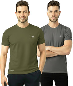 Mens Sports T-Shirt  Breathable Gym  Running Tee Pack of 2