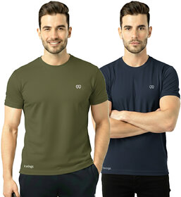 Mens Sports T-Shirt  Breathable Gym  Running Tee Pack of 2
