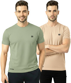 Mens Sports T-Shirt  Breathable Gym  Running Tee Pack of 2