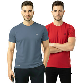 Mens Sports T-Shirt  Breathable Gym  Running Tee Pack of 2