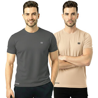 Mens Sports T-Shirt  Breathable Gym  Running Tee Pack of 2