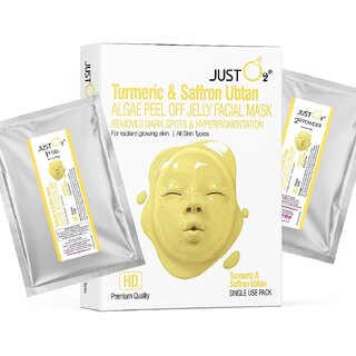 Beauty Relay London Turmeric  Saffron Ubtan Algae Peel Off Jelly Facial Mask  For All Skin Types  125g