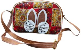 Printed Crossbody Shoulder Bag for Girls, Mini Casual Handbag for Outings  Gifting