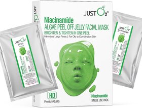 Beauty Relay London Niacinamide Algae Peel Off Jelly Facial Mask  For Oily to Combination Skin  125g
