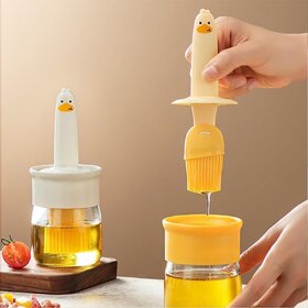 Duck-Shaped Oil Dispenser with Silicone Brush for Kitchen