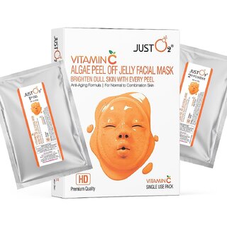 Vitamin C Algae Peel Off Jelly Facial Mask  Brightens Dull Skin  Reduces Signs of Ageing  Enriched with Kiwi  125g