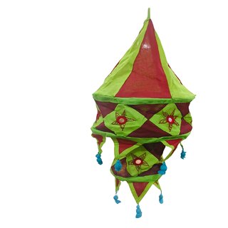 Vibrant Ethnic Hanging Lantern with Tassels - Perfect for Decor