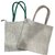 Eco Friendly Jute Shopping Tote Bag with Ethnic Border Design, Reusable Grocery  Lunch Carry Bag for Women (Natural Bei