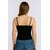 ATLIES Womens Black Lace Trim Camisole Top
