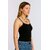 ATLIES Womens Black Lace Trim Camisole Top