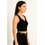 ATLIES Womens Black U-Notch Sleeveless Crop Top
