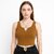 ATLIES Womens Ribbed U-Notch Sleeveless Crop Top