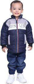 Kid Kupboard Cotton Baby Boys Jacket, Dark Blue, Full-Sleeves, 3-4 Years KIDS8123