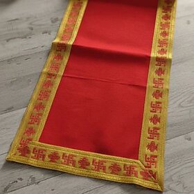 Sacred Red Pooja Aasan  Divine Worship Cloth
