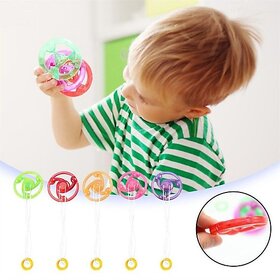 Shopkartz Pull-String Spinning Light Wheel Toy for Kids  Colorful LED Rotating Action Toy (Set of 5)