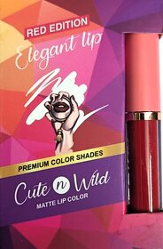 Cute n Wild Matte Lip Color  Long-Lasting Liquid Lipsticks (Set of 4 Shades) - Red Edition