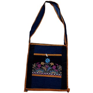 Stecrafty denim sling bag for men and women Waterproof Multipurpose Bag (Blue, 8.7 L)