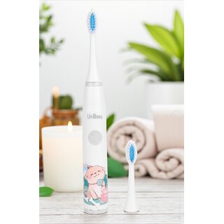 Kids white Electric Toothbrush with Cartoon Character Design