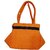 Orange Premium Fabric Handmade Handbag For Women